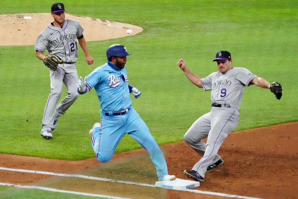APTOPIX Rockies Rangers Baseball